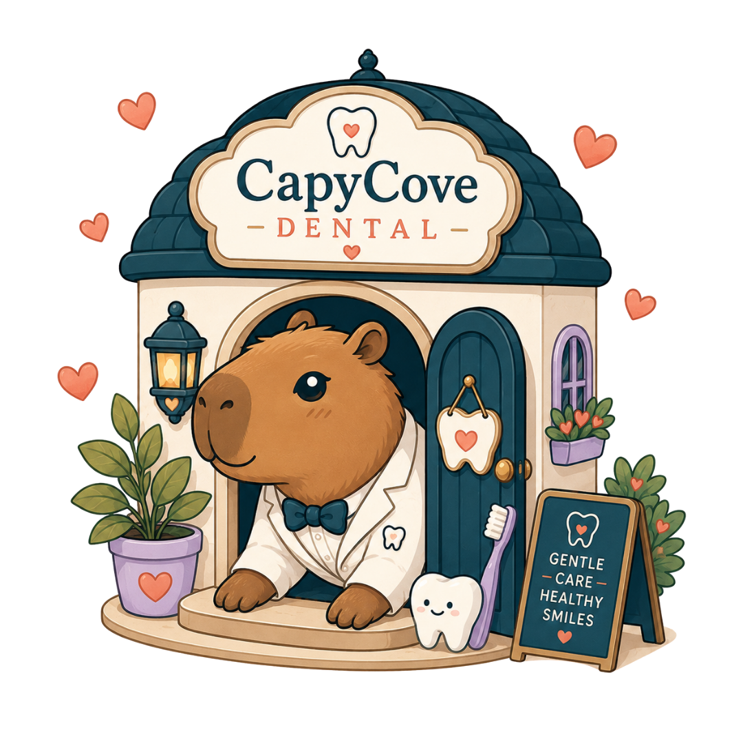 CoverCapy capybara concierge organizing coverage, cost, and dentist information