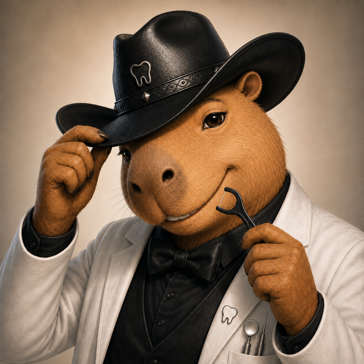 Mr. Bara, the calm capybara concierge behind CoverCapy